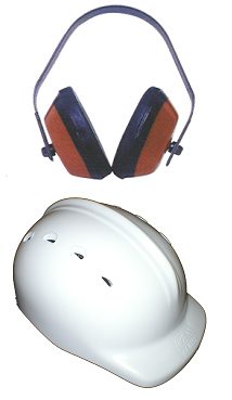 Auriculares antiruido y cascos de seguridad
